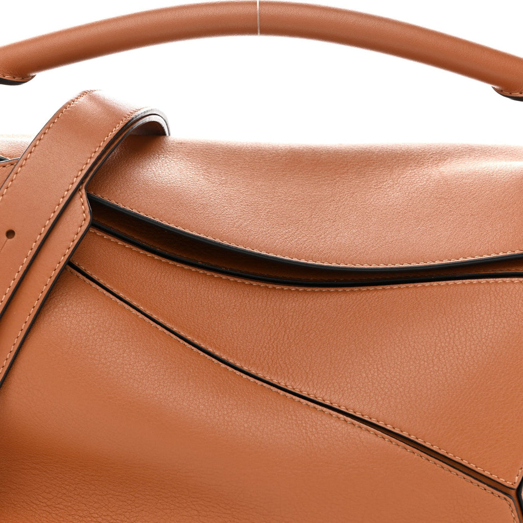 Calfskin Medium Puzzle Bag Tan