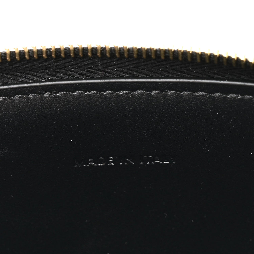 Smooth Calfskin Cuir Triomphe Clutch on Chain Black