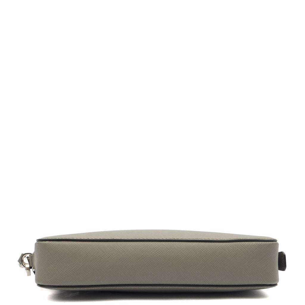Prada Clutch Brique - Small in Grey, Calfskin