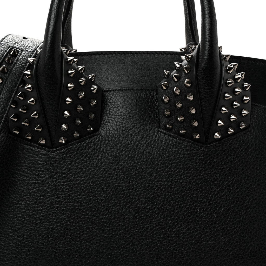 Grained Calfskin Spike Small Eloise Tote Black