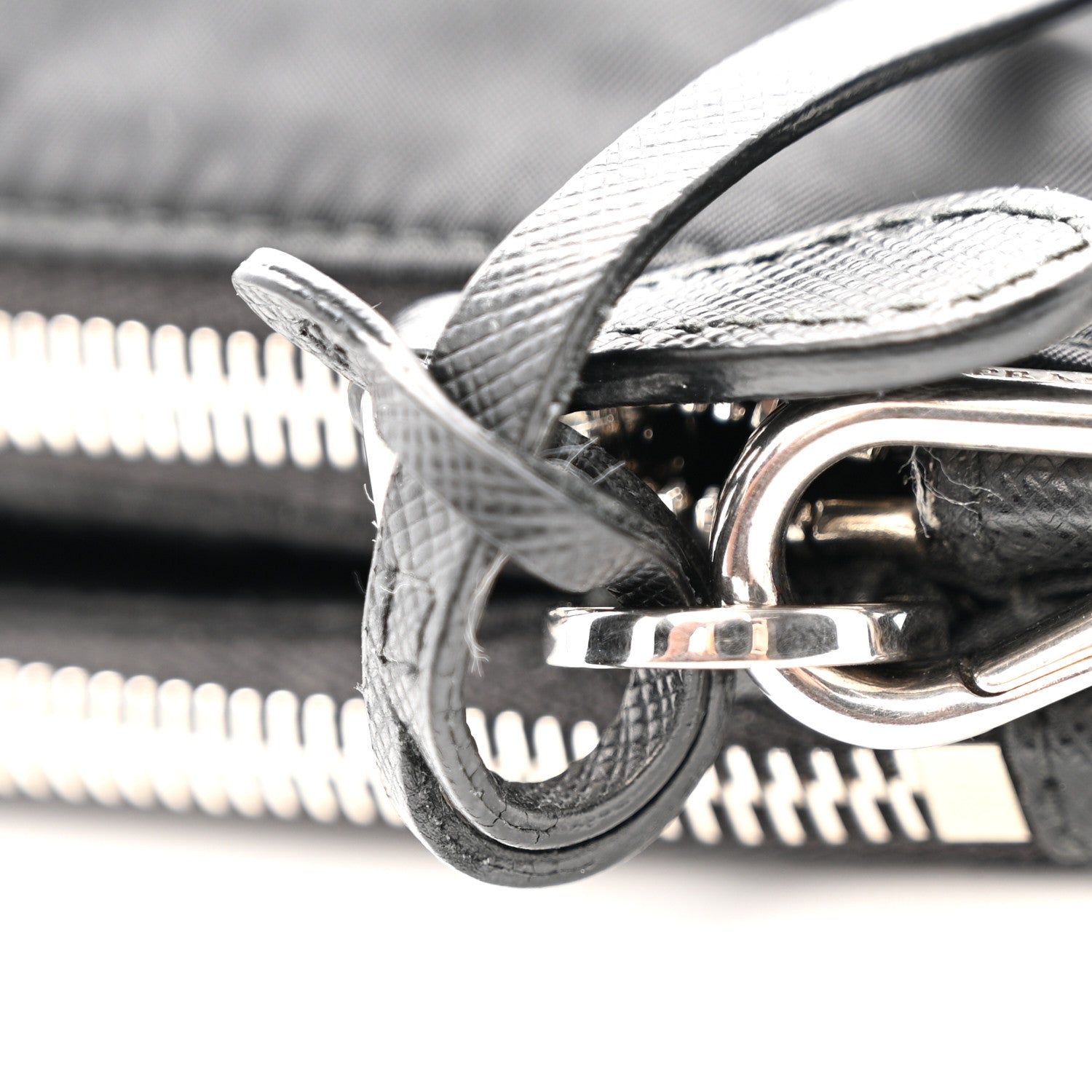 Re-Nylon Saffiano Re-Edition 2000 Double Zip Crossbody Bag Black