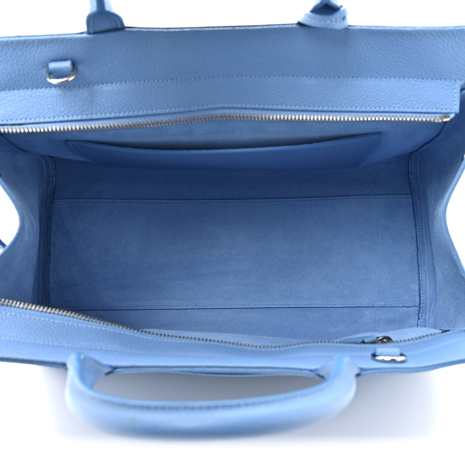 Grained Calfskin Small Rive Gauche Cabas Blue Clair