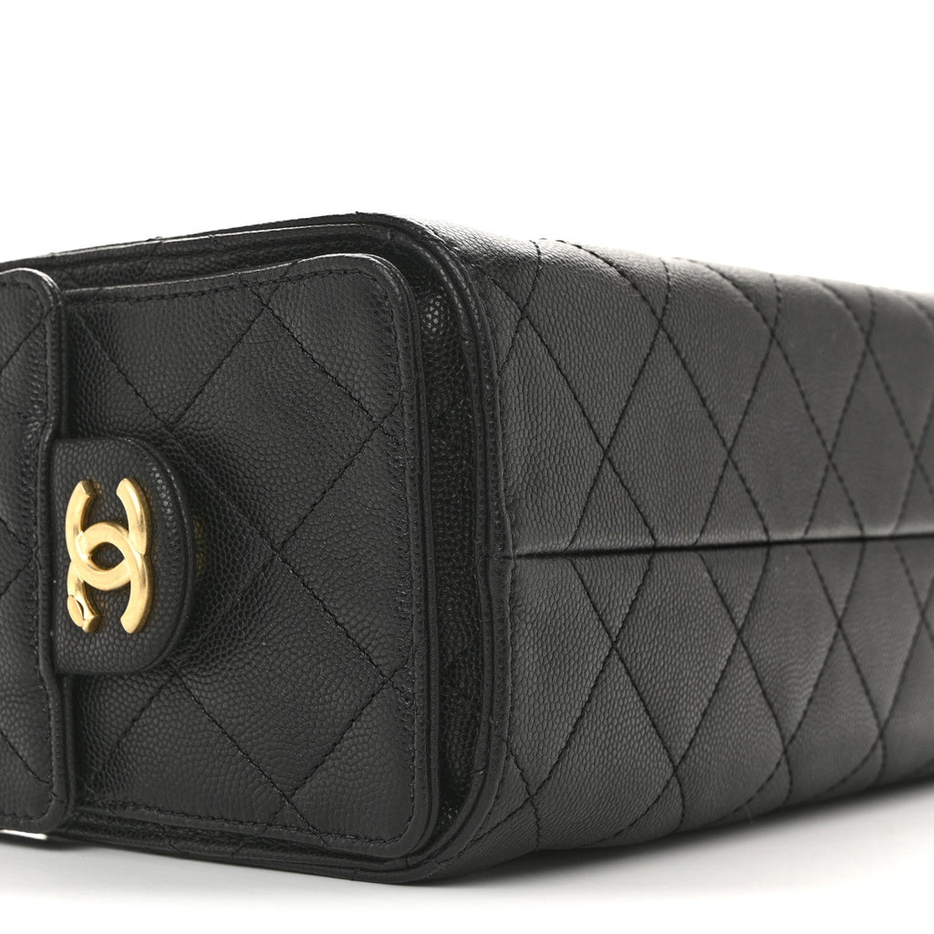 Caviar Quilted Mini Chanel 25 Handbag Black