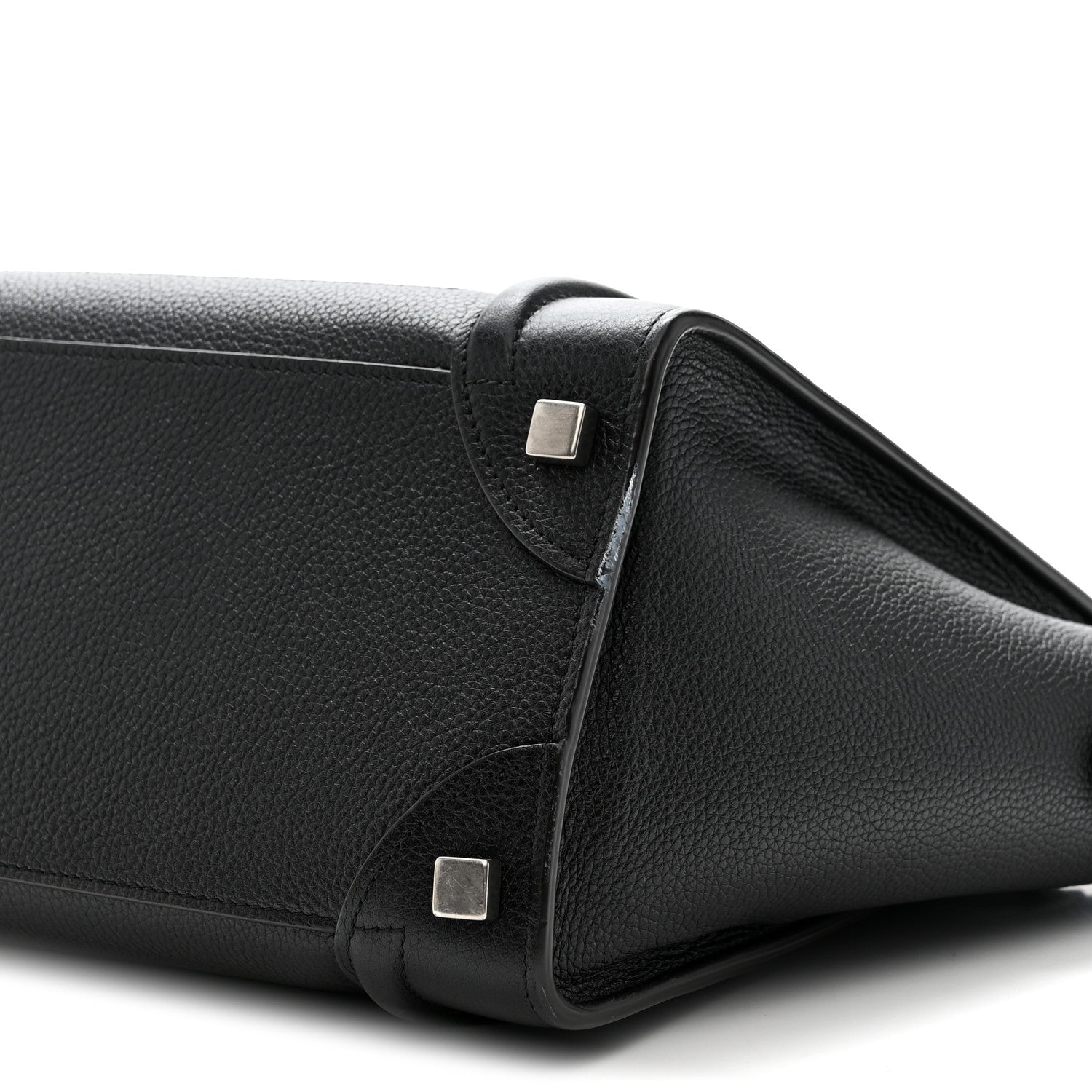Drummed Calfskin Micro Luggage Black