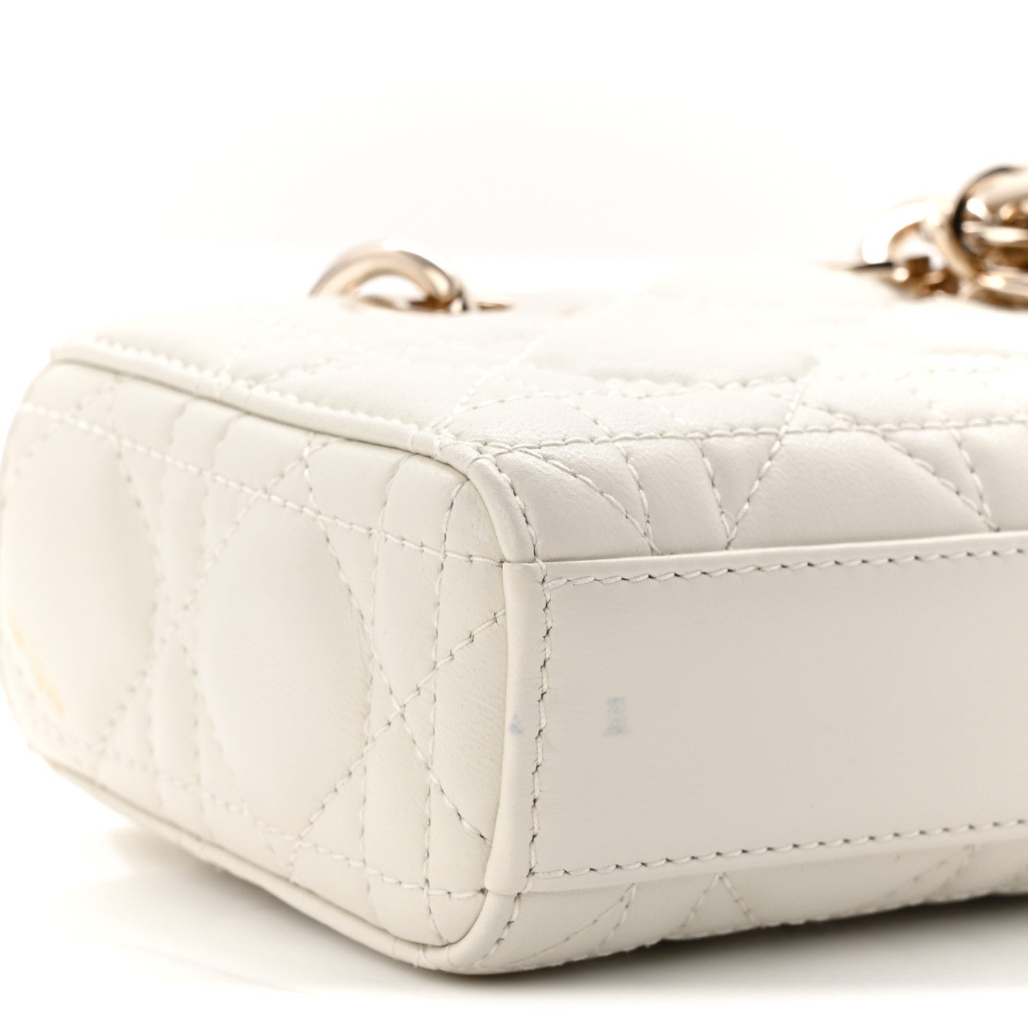Lambskin Cannage Micro Lady D-Joy Latte