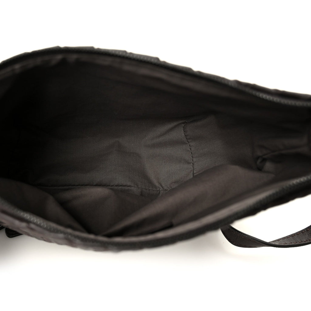 Nappa Intrecciato Crossbody Ebano