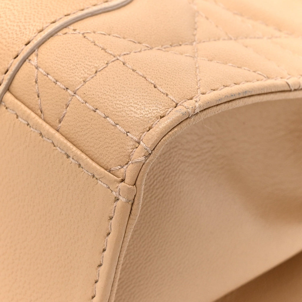 Lambskin Cannage Soft Lady Dior East West Beige
