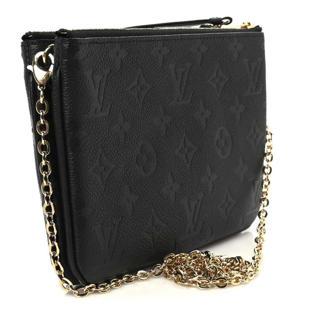 Empreinte Double Zip Pochette Black