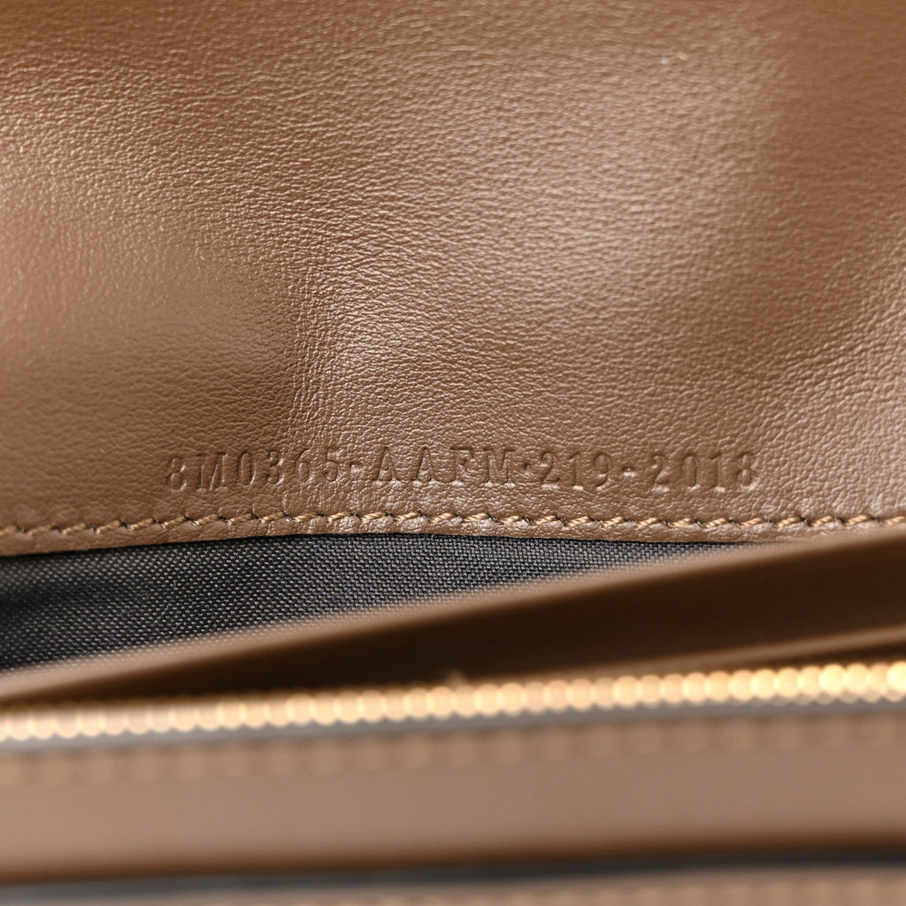 Vitello Soft F is Fendi Bi-Color FF 1974 Embossed Continental Envelope Wallet On Chain Maya Black
