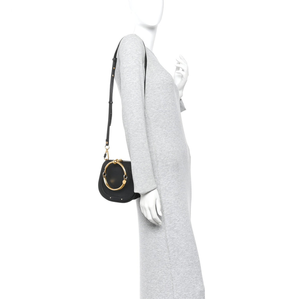 Calfskin Small Nile Bracelet Bag Black