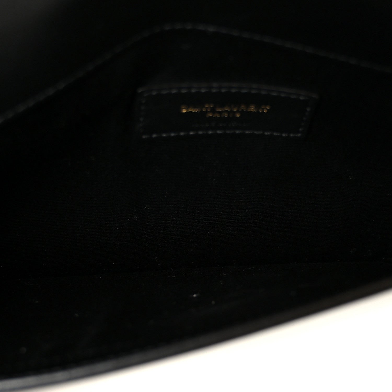 Patent Calfskin Monogram Uptown Clutch Black
