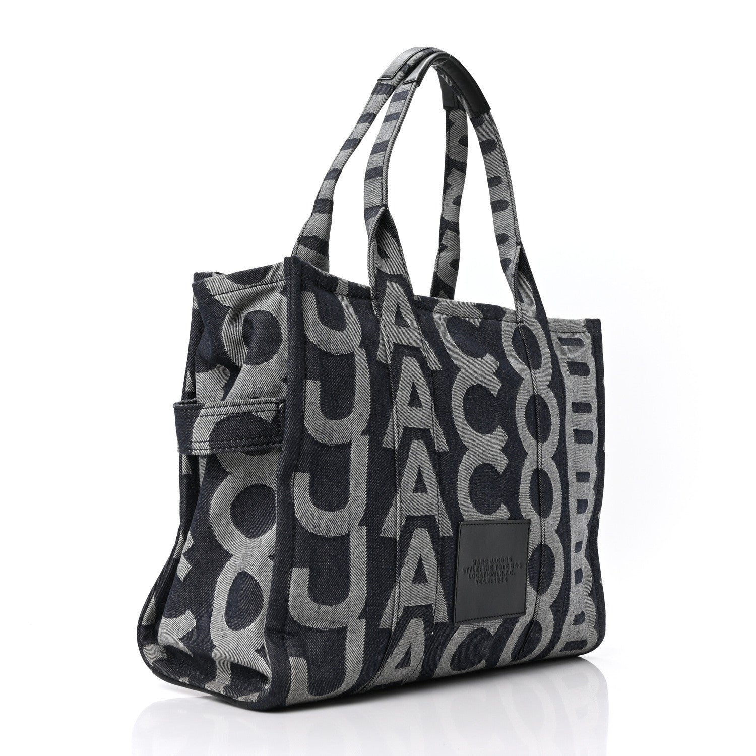 Denim Jacquard Large The Monogram Tote Bag Denim Blue