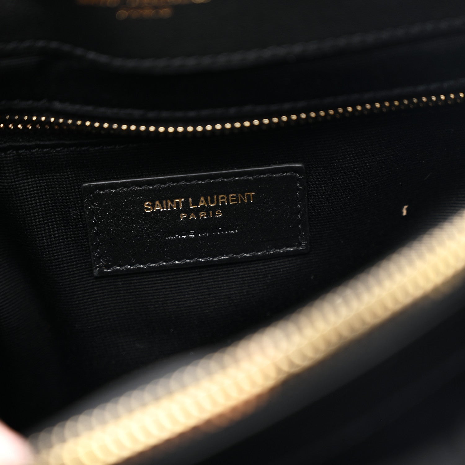 Shearling Y Quilted Monogram Medium Loulou Chain Satchel Black