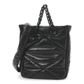 Nappa Cloud Quilted Travia Medium Tote Black