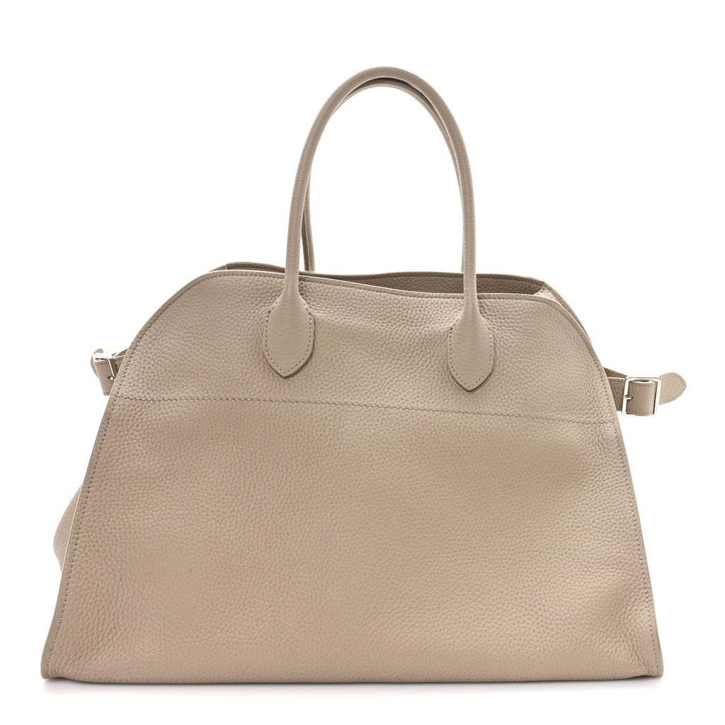 Matte Grained Calfskin Soft Margaux 15 Dark Taupe