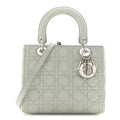 Lambskin Cannage Medium Lady Dior Green