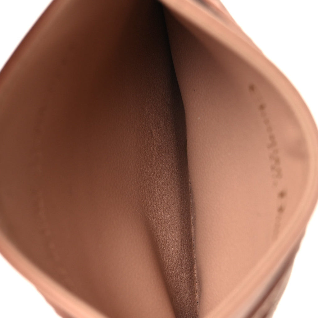 Supple Calfskin Cannage Caro Five-Slot  Holder Rose Des Vents