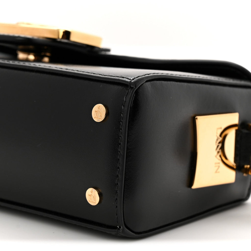 Shiny Calfskin Nano Pencil Bag Black