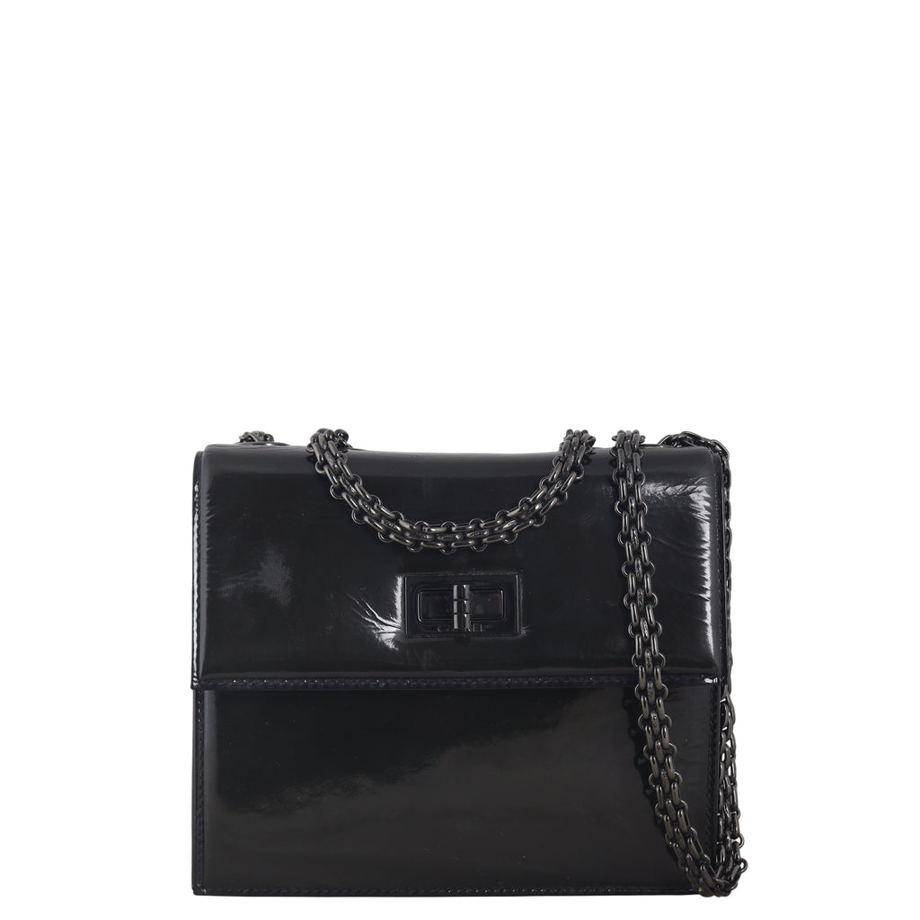 Chanel Mademoiselle Lock Square Bag Patent