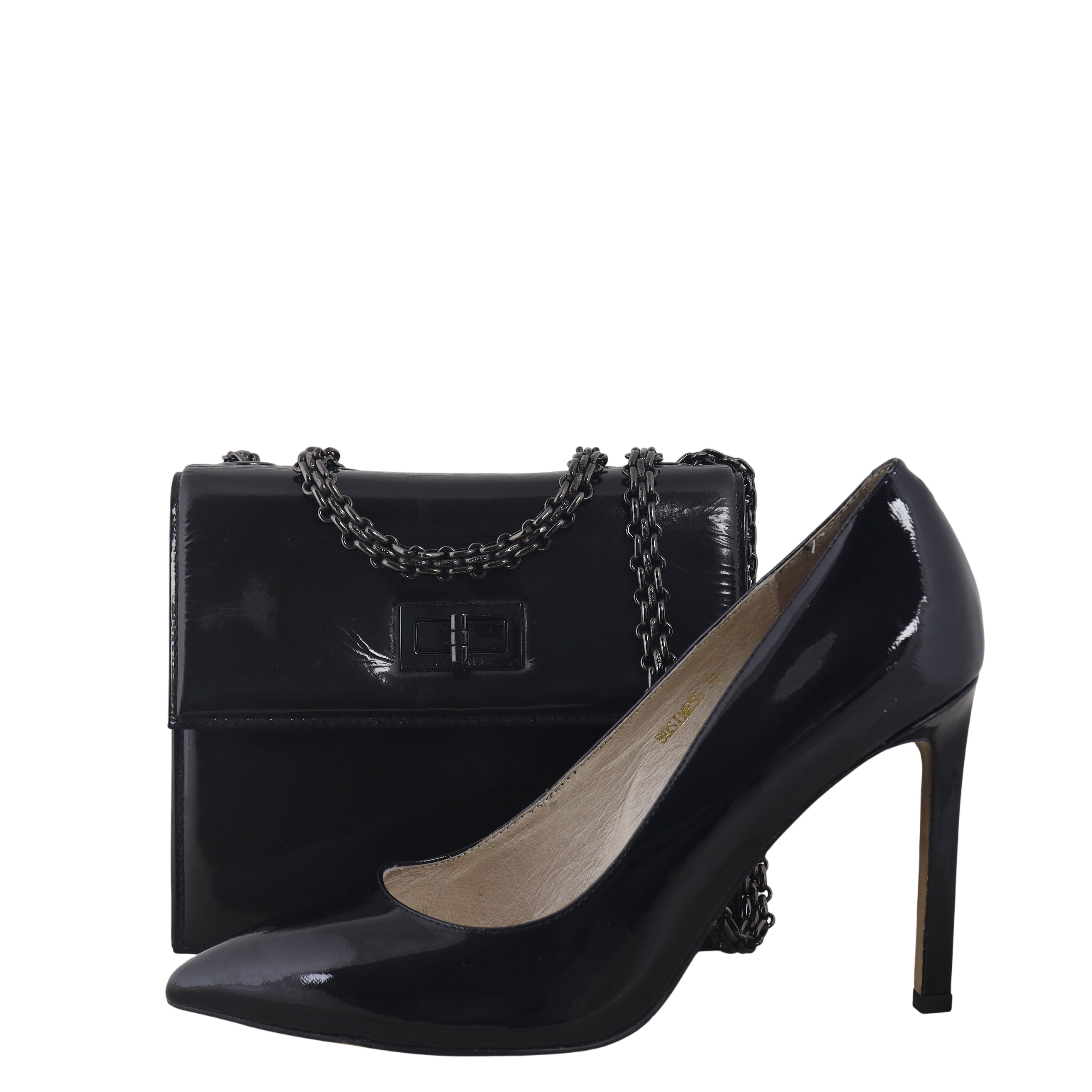 Chanel Mademoiselle Lock Square Bag Patent