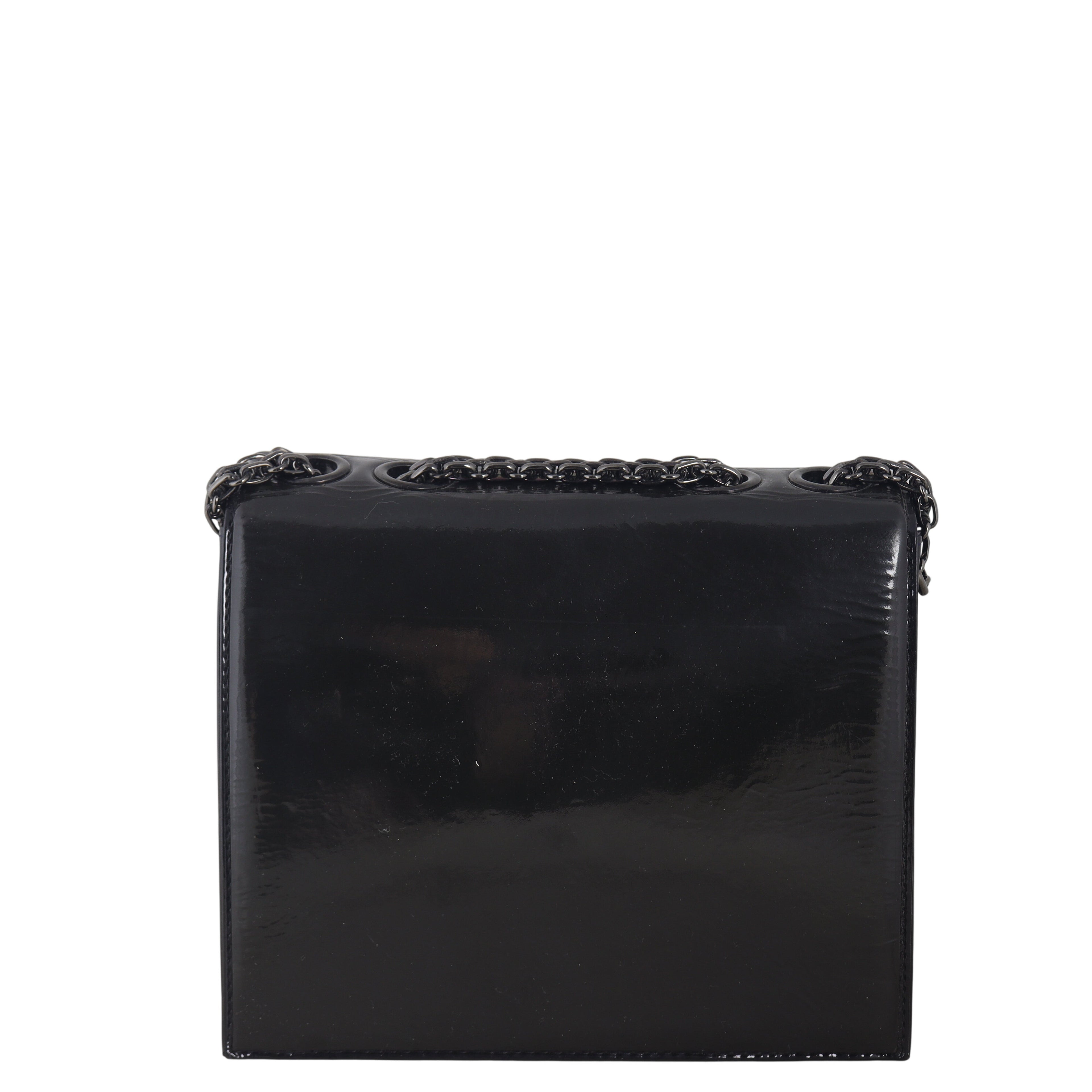 Chanel Mademoiselle Lock Square Bag Patent