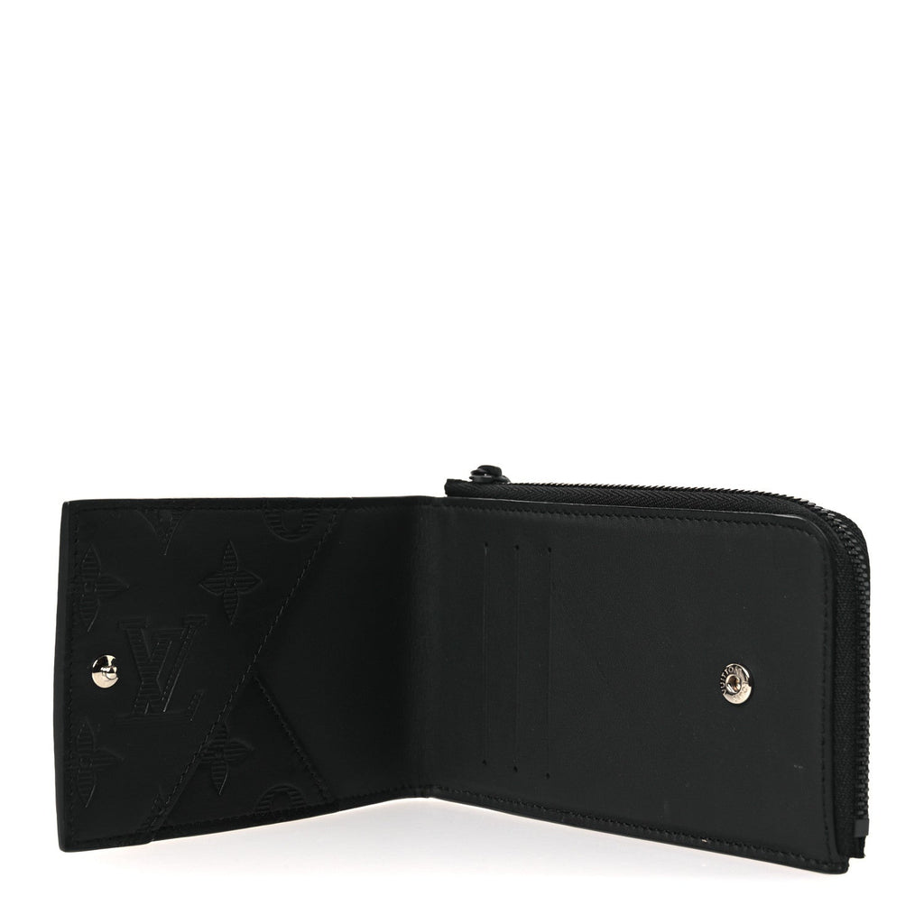 Calfskin Monogram Shadow Hybrid Wallet Black