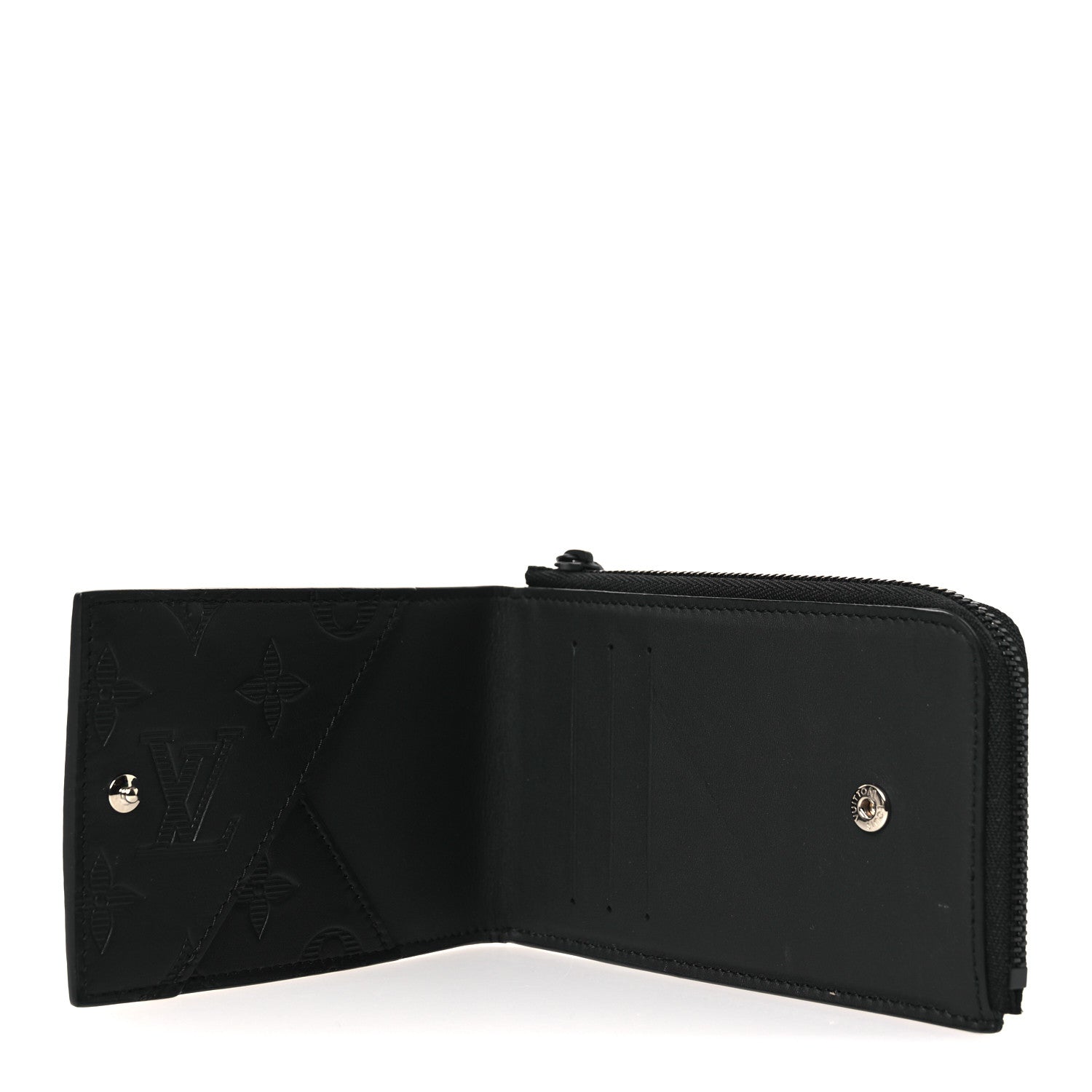 Calfskin Monogram Shadow Hybrid Wallet Black