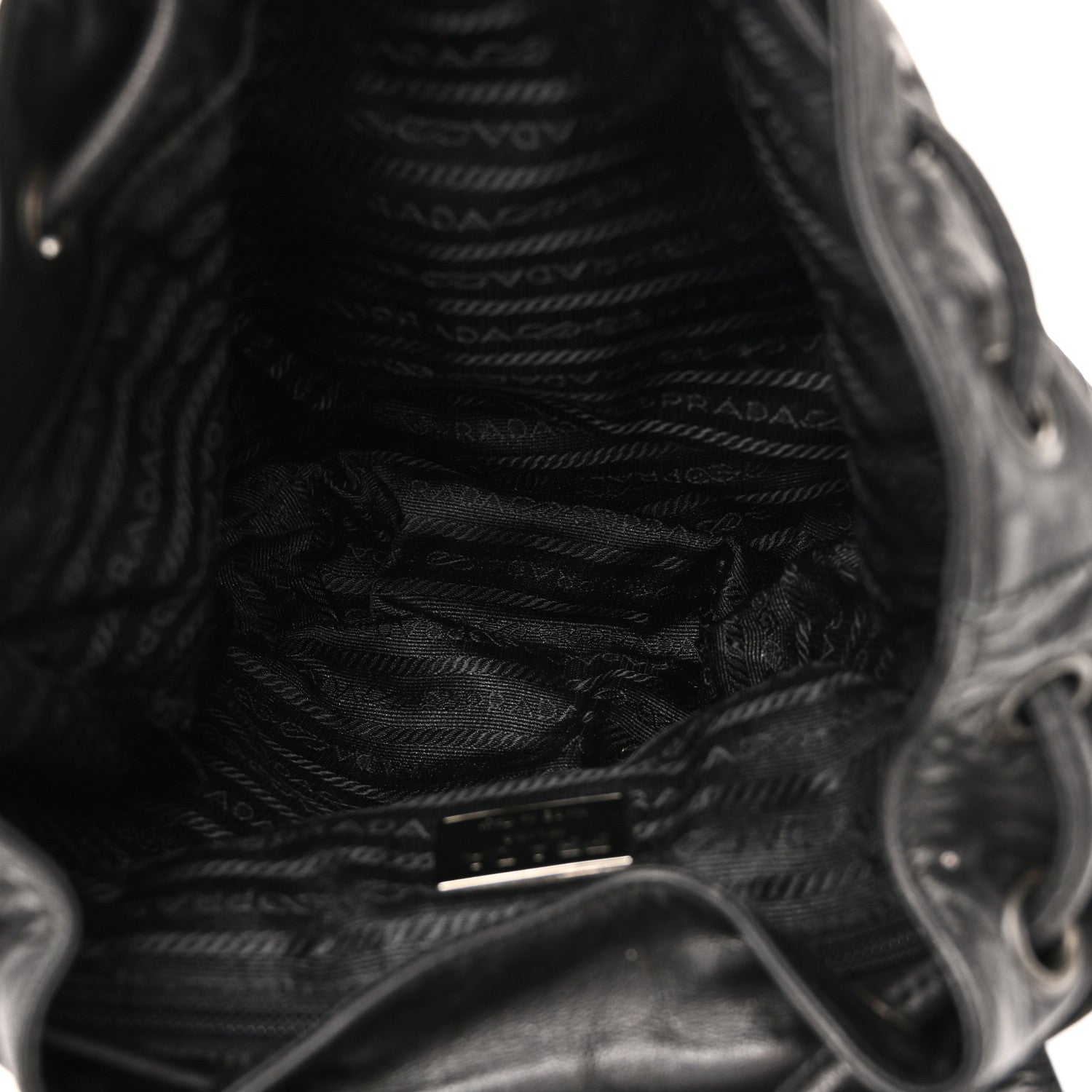 Soft Calfskin Cinch Backpack Black