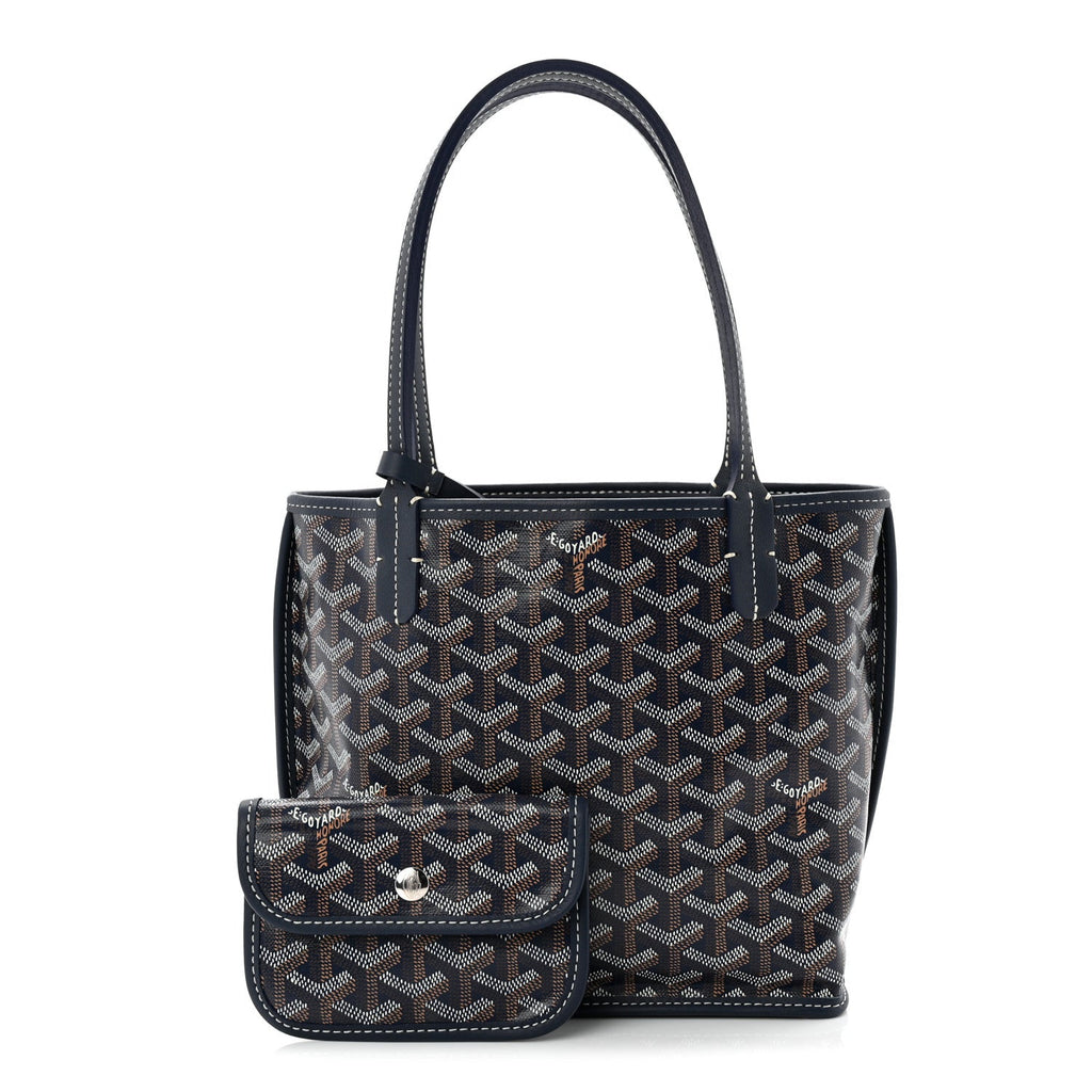 Goyardine Reversible Mini Anjou Navy