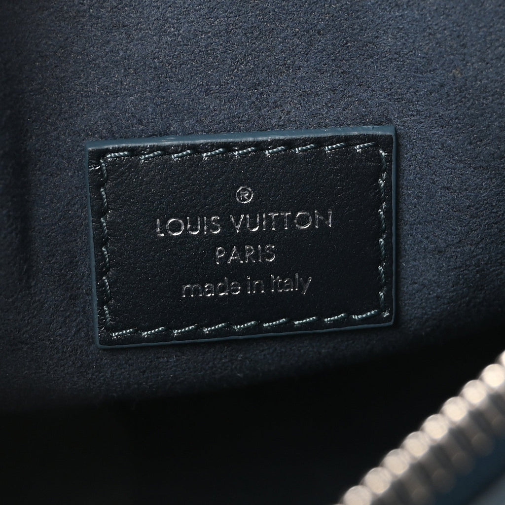 Calfskin Debossed Monogram Side Trunk Moon Bleu