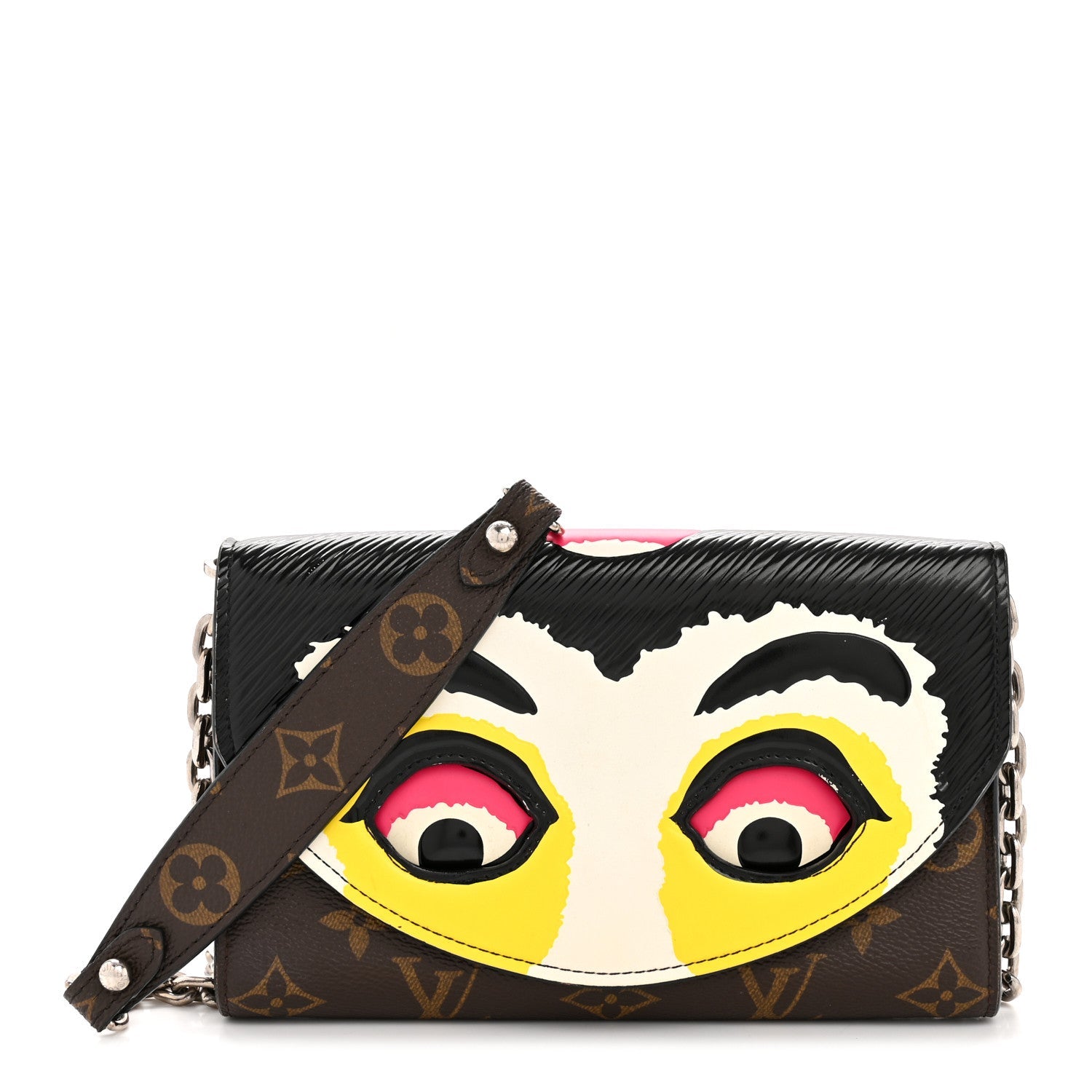 Monogram Kabuki Chain Wallet Black
