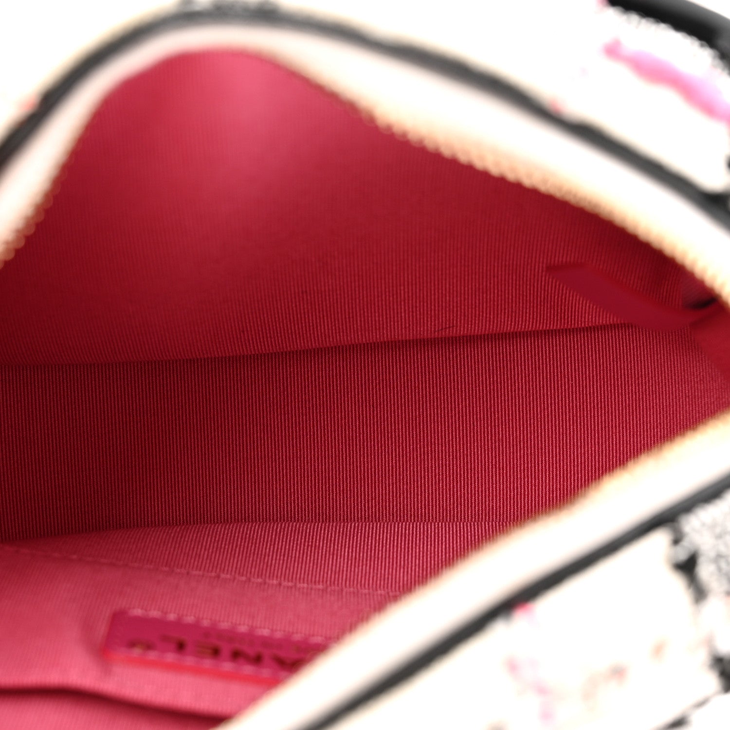 Tweed Lambskin Quilted Coco Midnight Camera Case White Black Multicolor