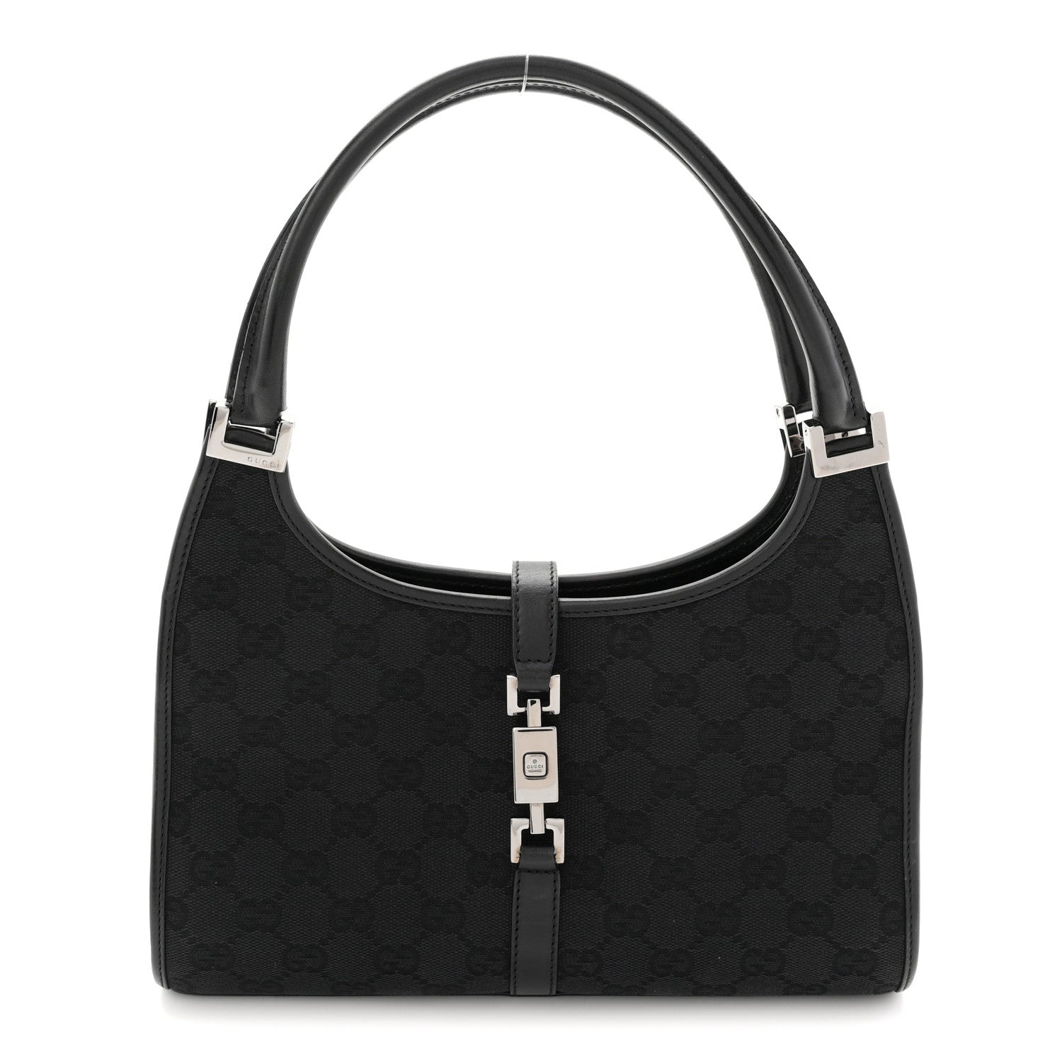 Monogram Bardot Shoulder Bag Black