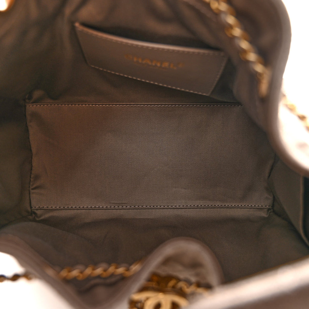 Suede Quilted Small Chanel 25 Handbag Dark Grey