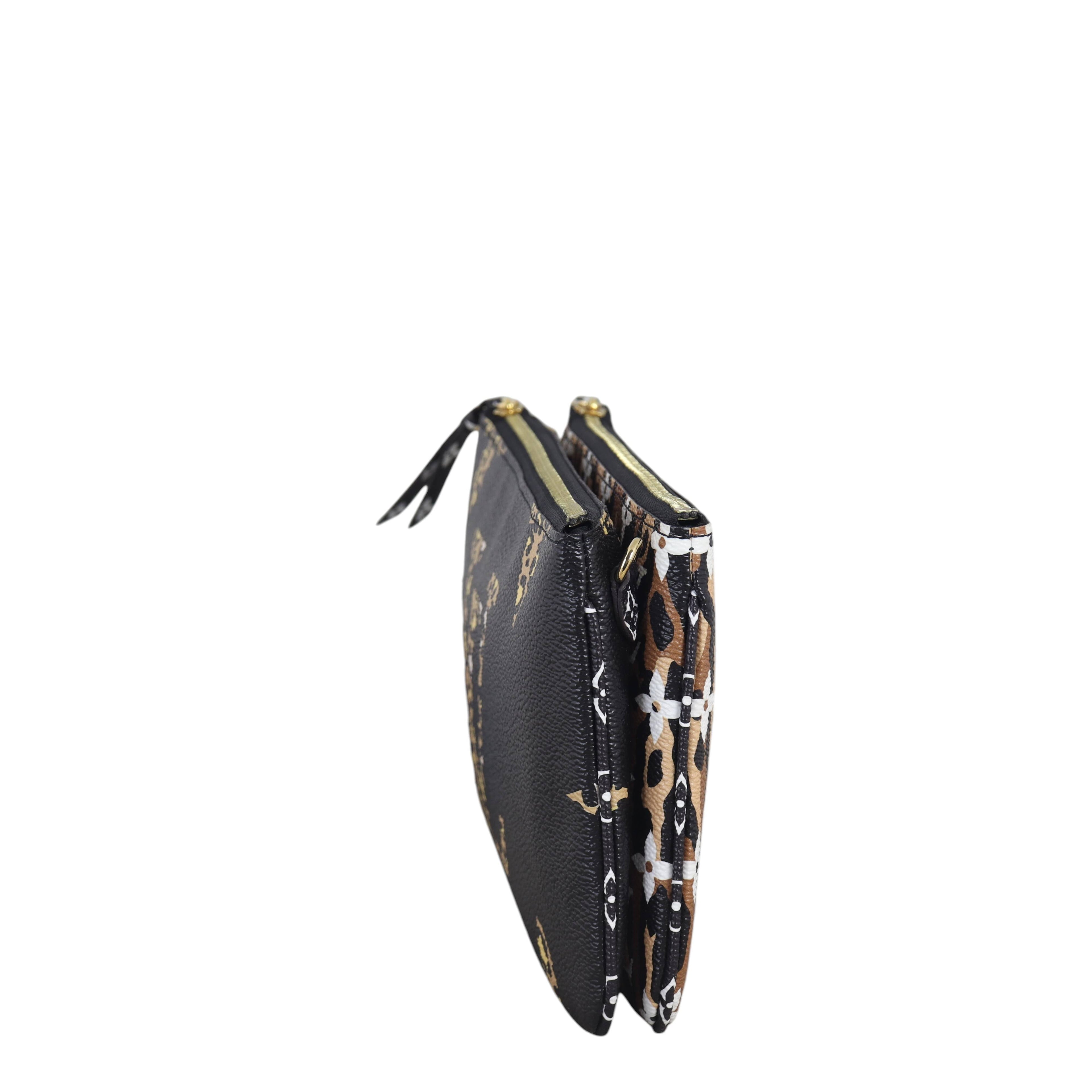 Louis Vuitton Double Zip Pochette Monogram Giant Jungle
