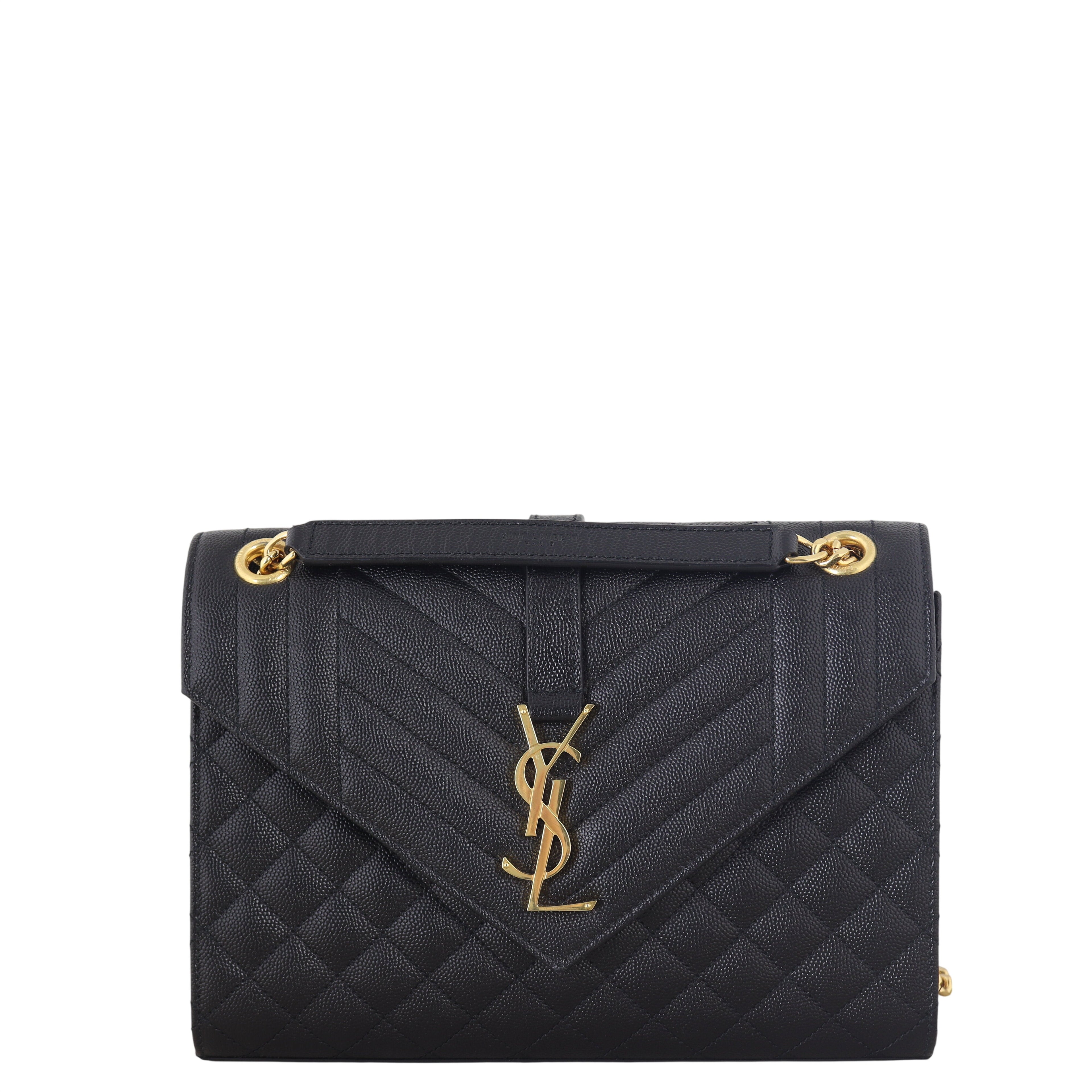 Saint Laurent Monogram Mix Matelasse Envelope Chain Bag Medium