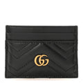 Calfskin Matelasse GG Marmont  Holder Black