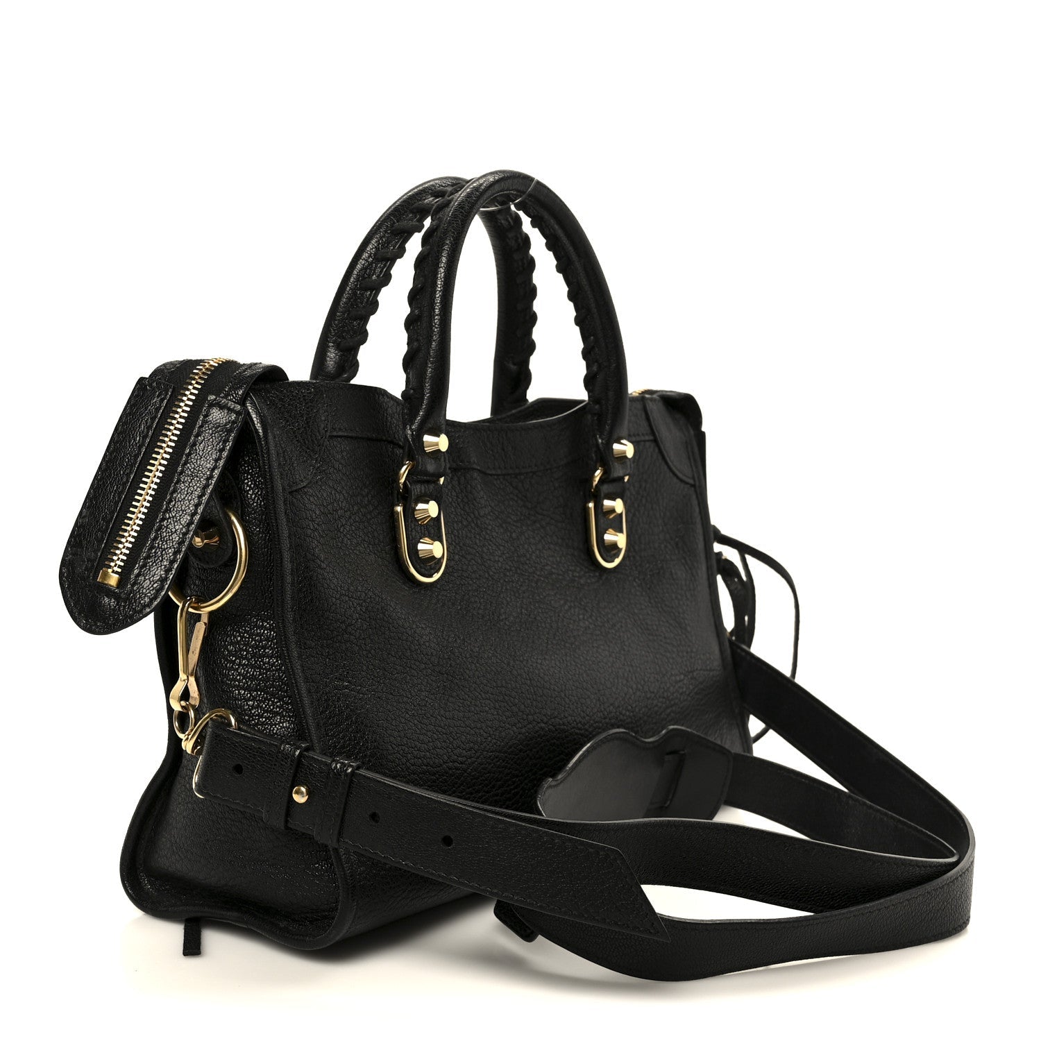Chevre Gold Metallic Edge Hardware S City Black