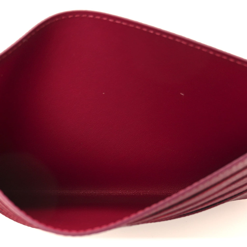 Calfskin Pochette Felicie  Holder Insert Fuchsia