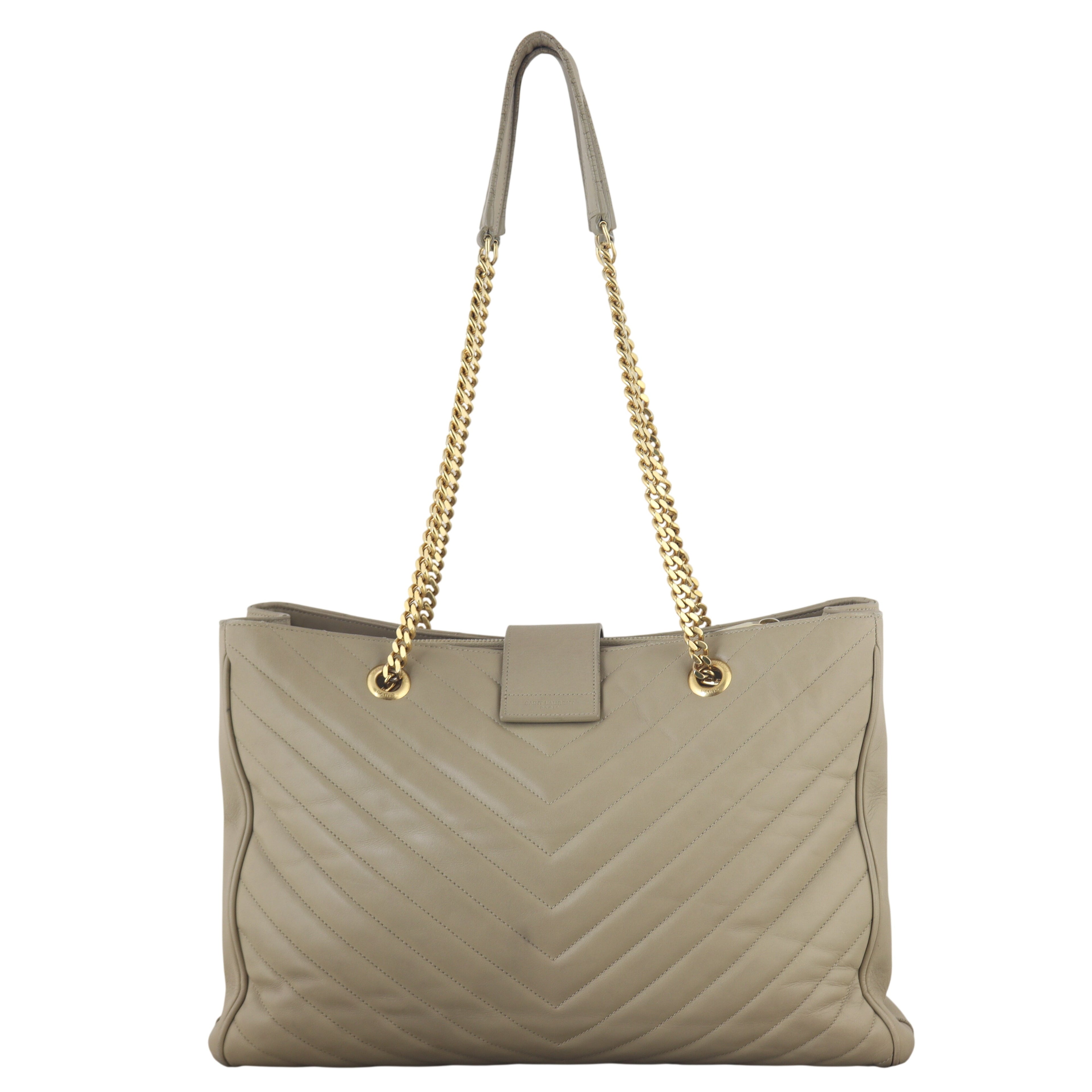 Saint Laurent Chevron Shopping Tote