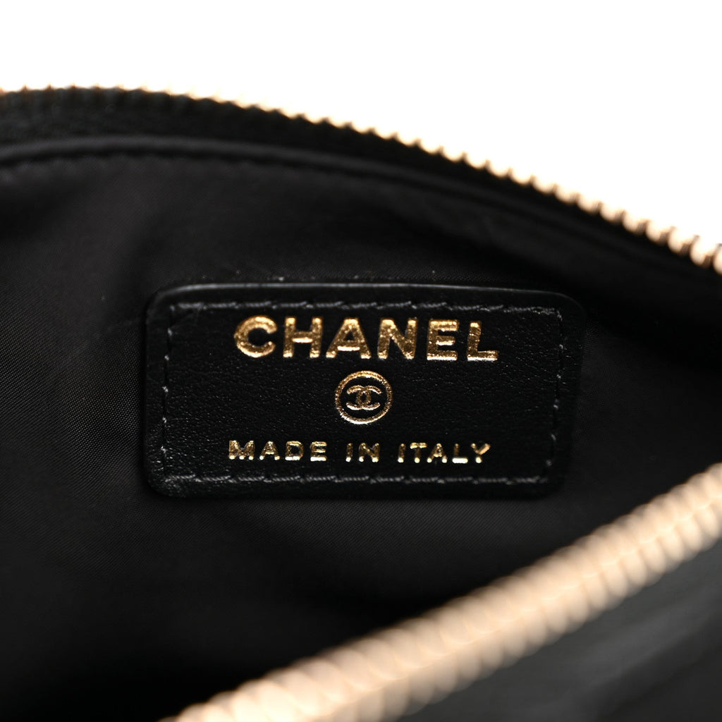 Velvet Effect Nylon Shiny Crumpled Calfskin Mini Quilted Chanel 25 Clutch With Chain Black