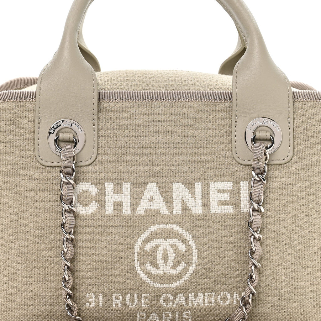 Canvas Deauville Small Bowling Bag Grey