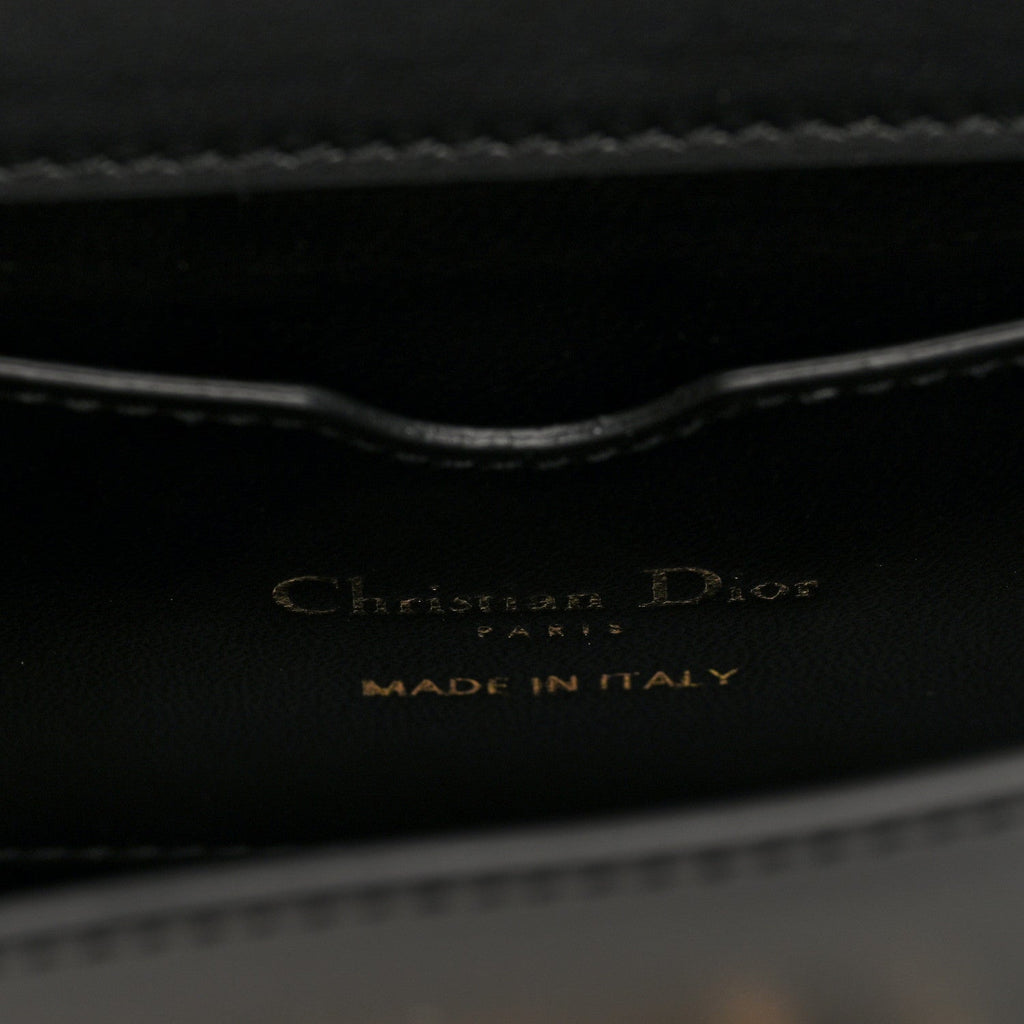 Smooth Calfskin Micro 30 Montaigne Flap Bag Black