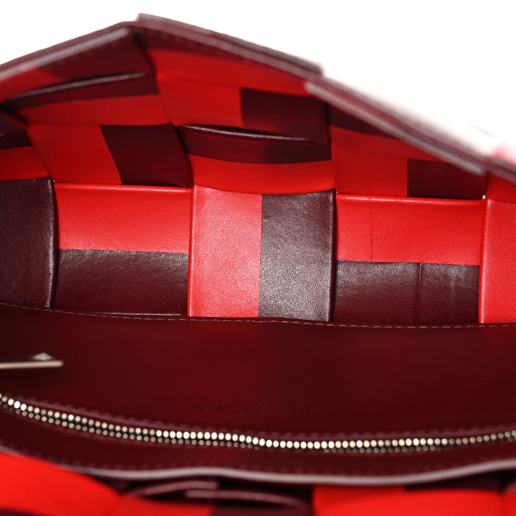Nappa Maxi Intrecciato Cassette Crossbody Bag Barolo Bright Red