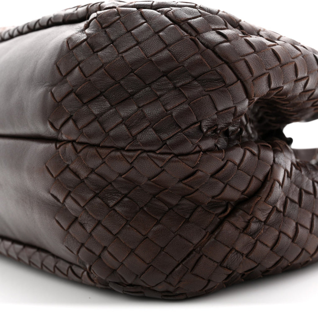 Nappa Intrecciato Medium Campana Hobo Ebano