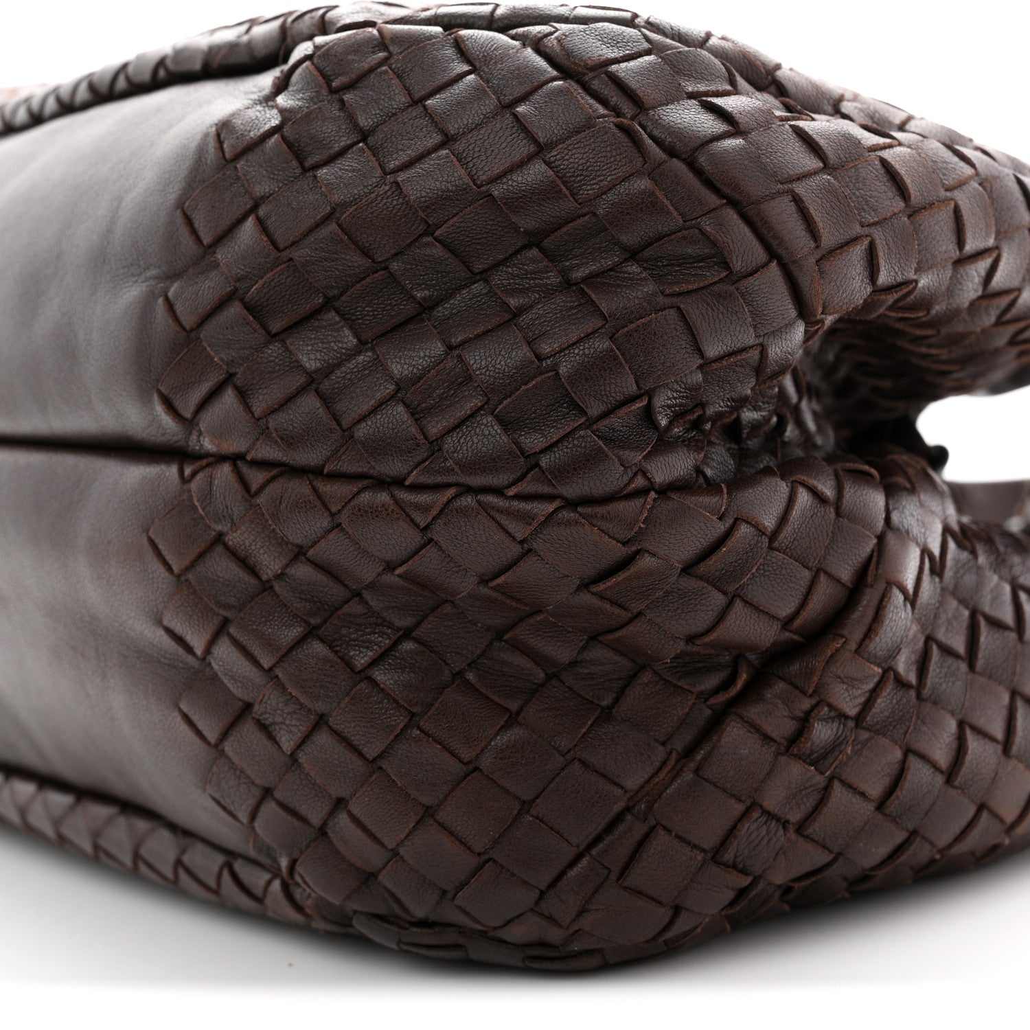 Nappa Intrecciato Medium Campana Hobo Ebano