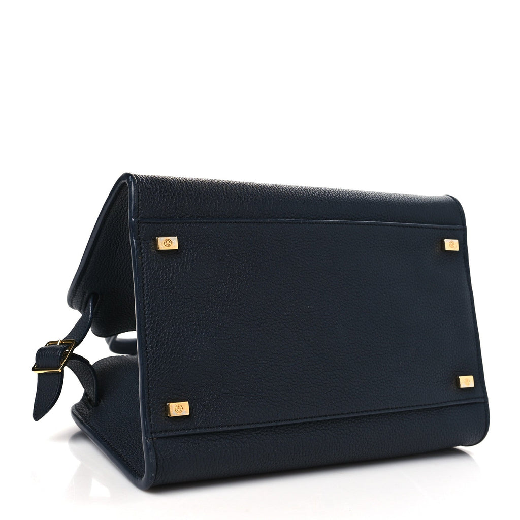 Grained Calfskin Soft Margaux 10 Navy