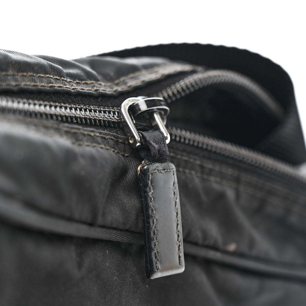 Tessuto Nylon Triangle Shoulder Bag Black
