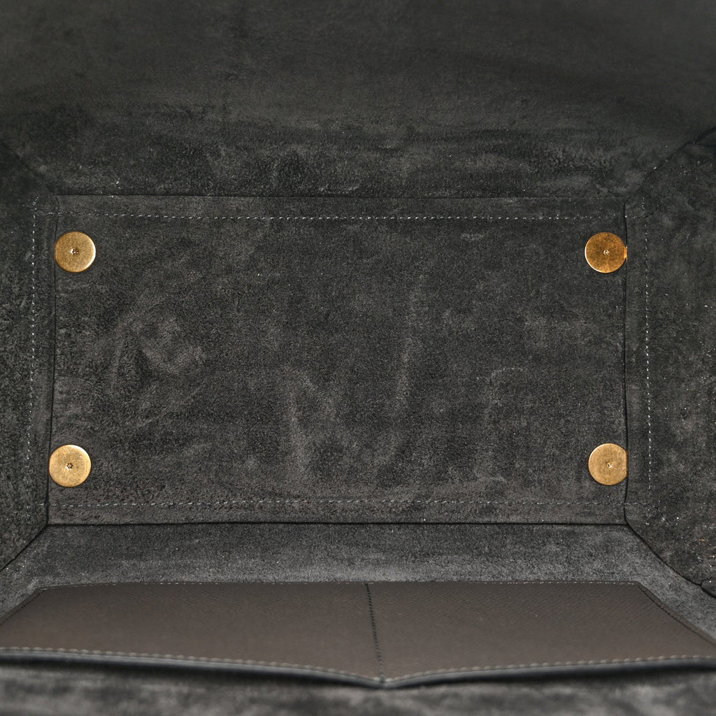 Grained Calfskin Mini Belt Bag Grey