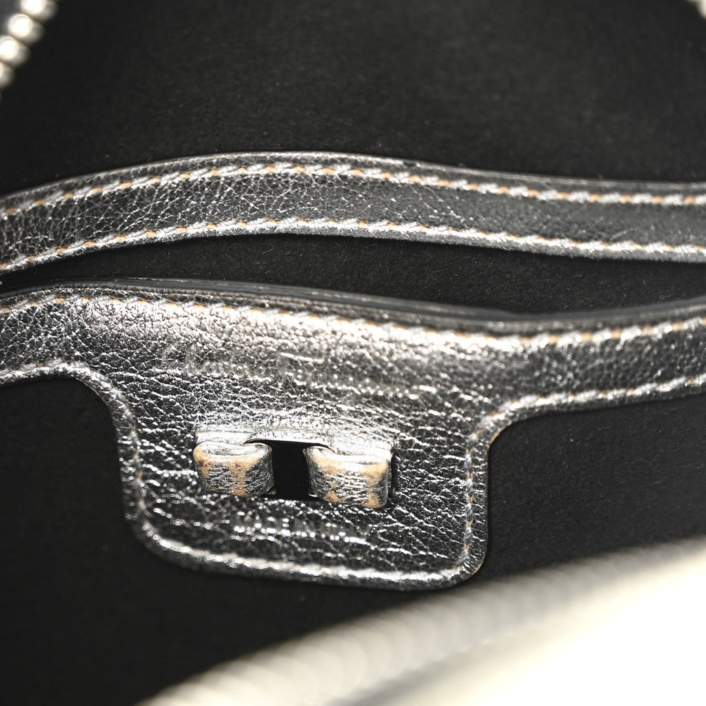 Rainbow Glitter Vara Bow Camera Bag Silver